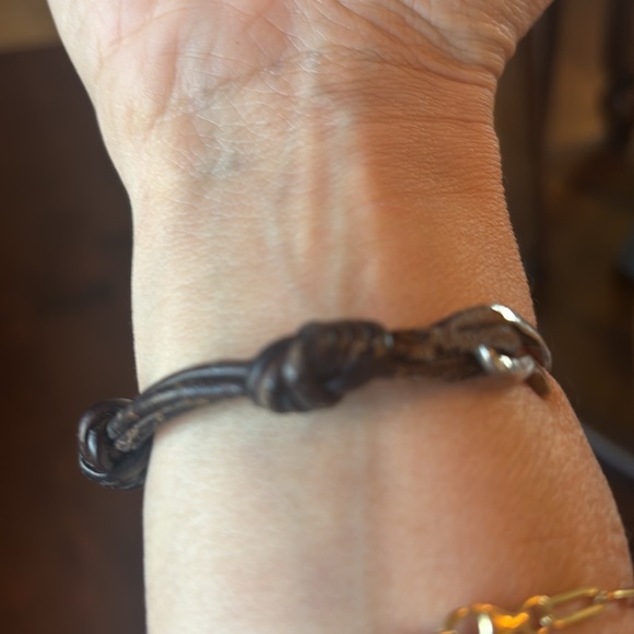 James Avery Silver and Brown Leather Bracelet - Picture 7 of 7